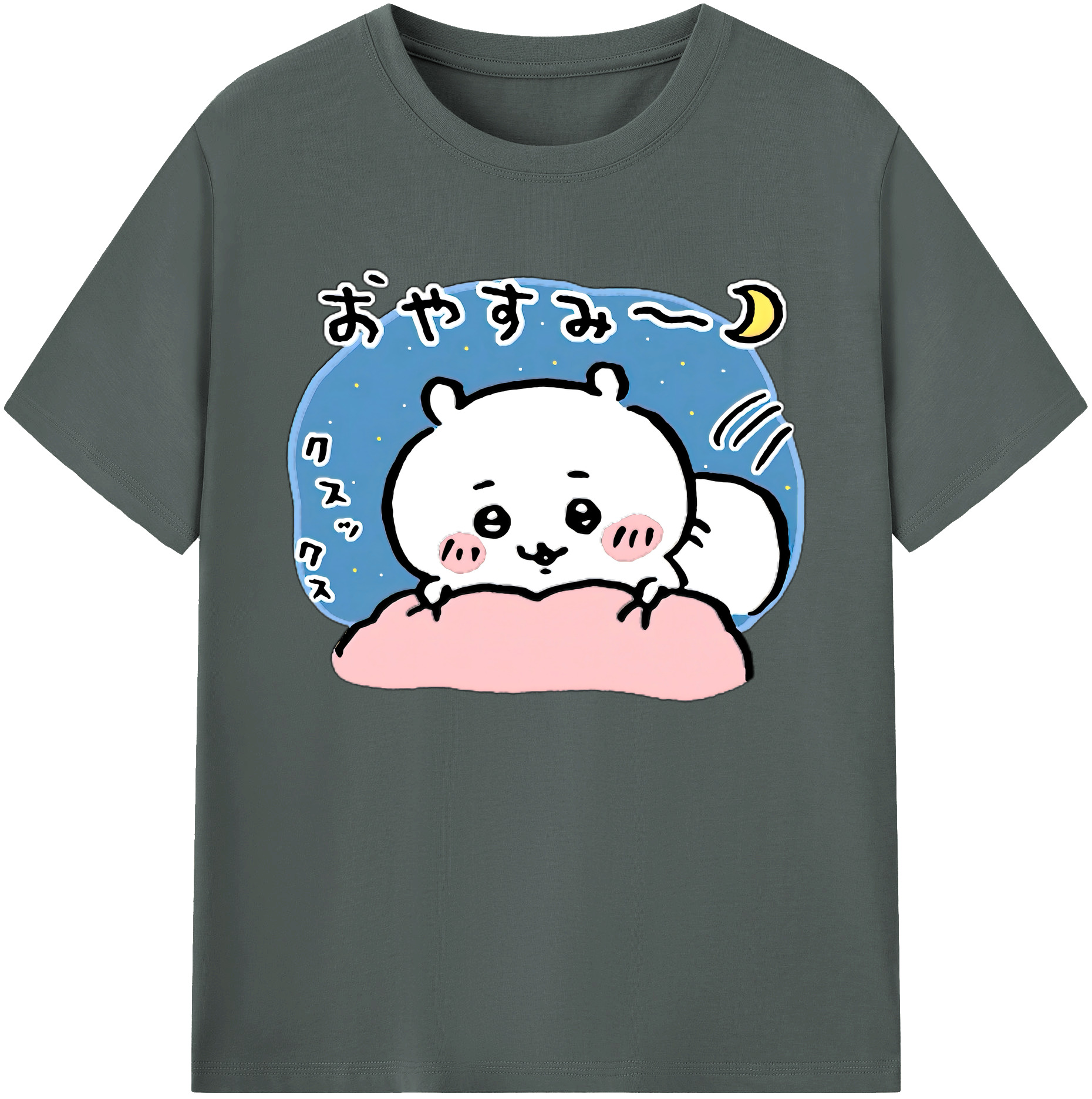 （画像用） ちいかわ ちいかわ Chii-kawa chiikawa 綿100％ メンズ半袖Tシャツ｜肌触りやわらか＆通気性
